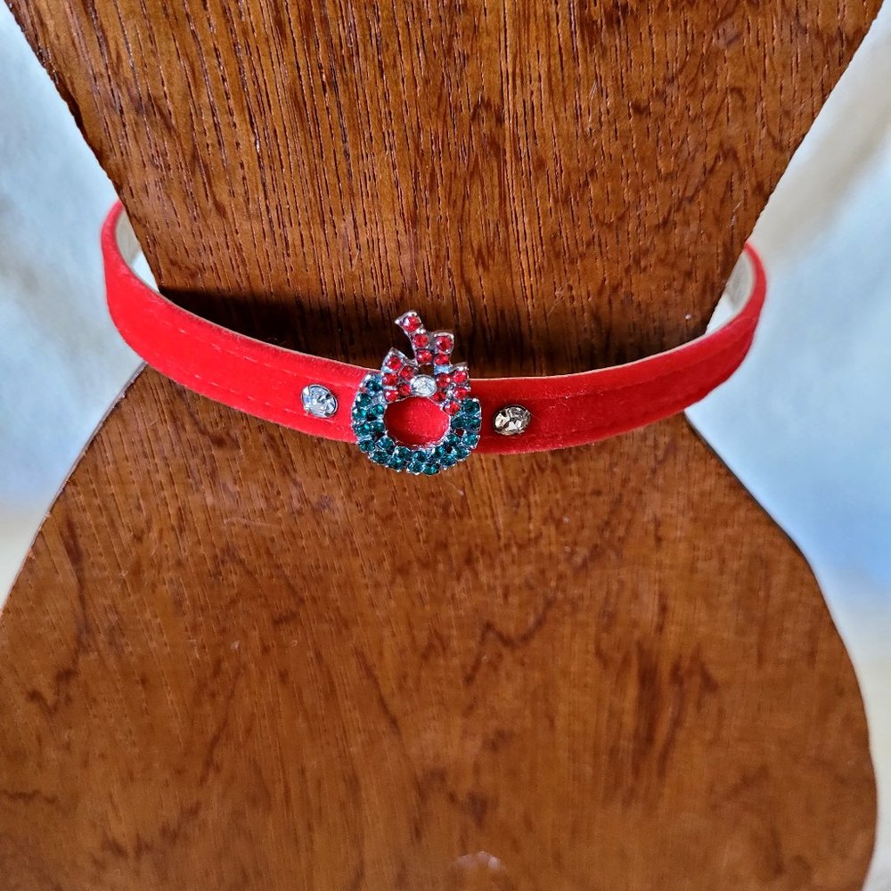 Mirage Pet Products Christmas Wreath Dog Puppy Collar Size 16" New With Tags